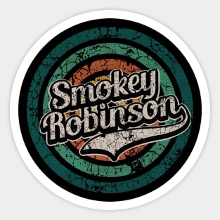 Smokey Robinson // Retro Circle Crack Vintage Sticker